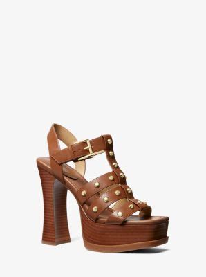 sandale jagger michael kors|Jagger Leather Platform Sandal .